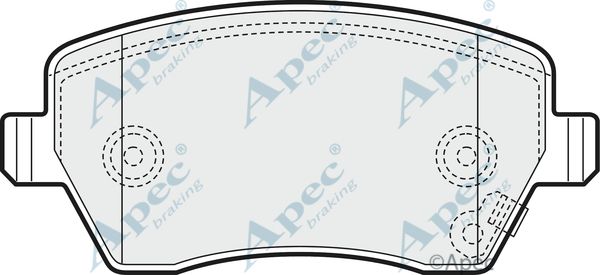 APEC BRAKING Комплект тормозных колодок, дисковый тормоз PAD1466